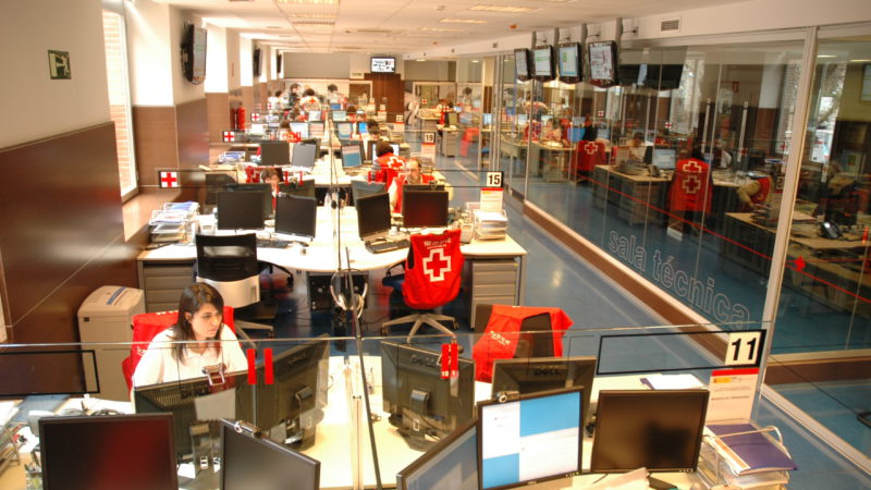 Operations centre of the Spanish Red Cross